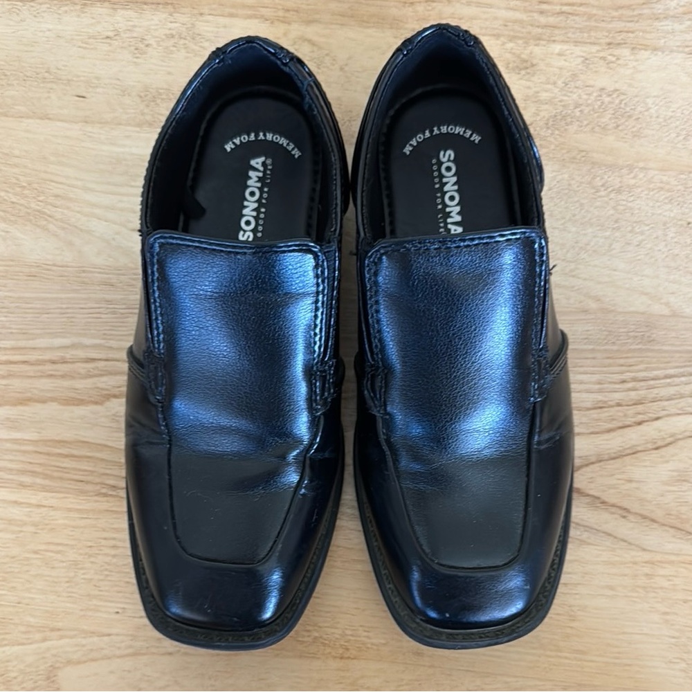 Sonoma Size 13 Boys Black Slip On Loafers